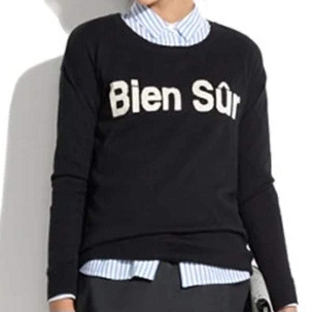 Madewell Bien Sûr Graphic Intarsia Pullover Sweater